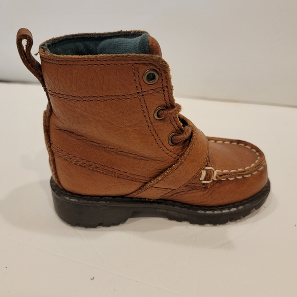 Polo boys infants toddler ranger boots kids shoes boots size 6 brown leather - Picture 7 of 8